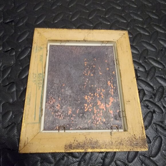 Winter Ski Scene Enamel on Copper Artwork By Jean Lucey, Framed & Signed, 7"x6" - Picture 15 of 16